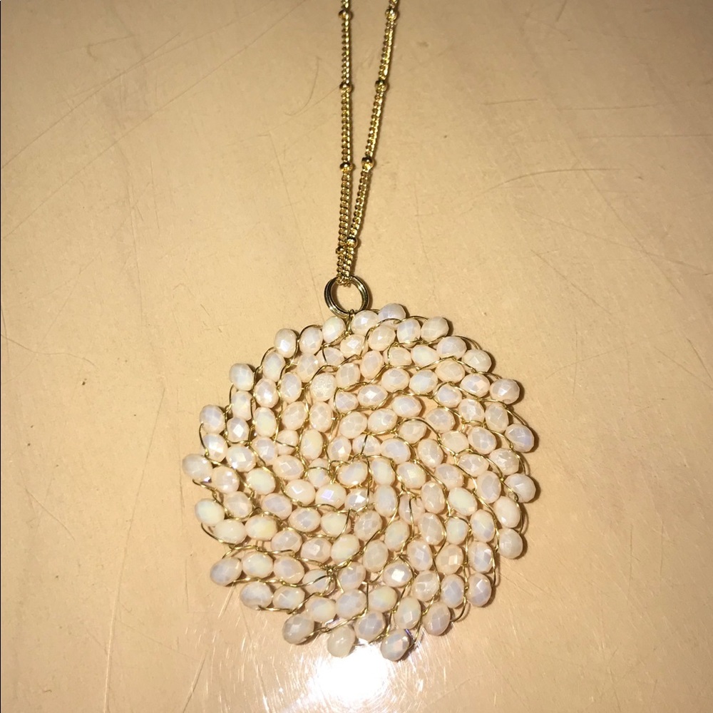 NEW Long Necklace with Beaded Pendant